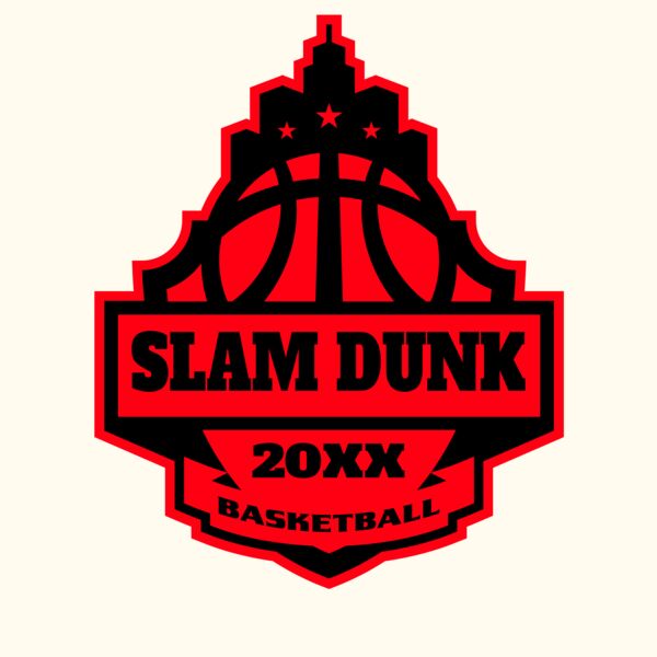 SLAM DUNK Basketball Logo Template Thumbnail