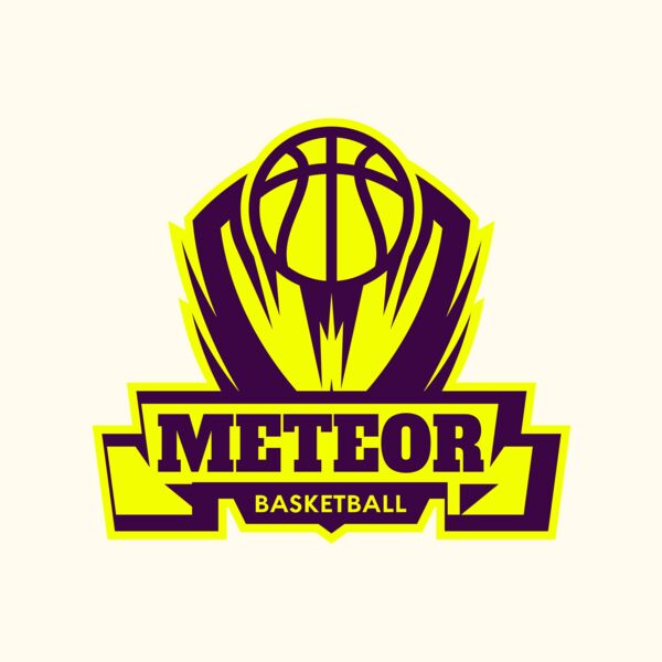 Meteor Basketball Logo Template Thumbnail