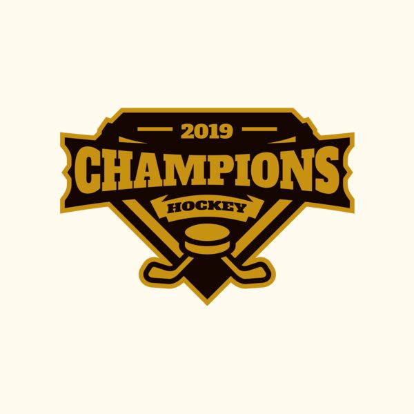 Champions Hockey logo template Thumbnail