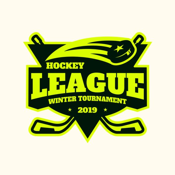 League Hockey Winter Tournament logo template Thumbnail