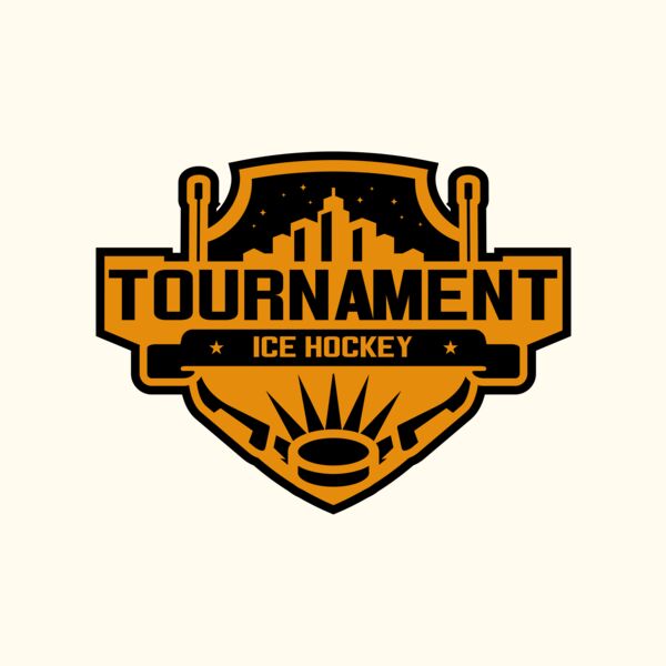 Tournament Ice Hockey logo template 02 Thumbnail