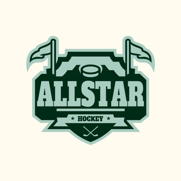 All Star Hockey Tournament logo template 02 Thumbnail