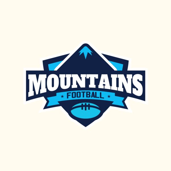 Mountains Football logo template Thumbnail