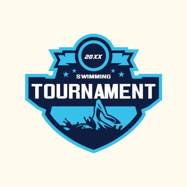 Swimming Tournament logo template Thumbnail