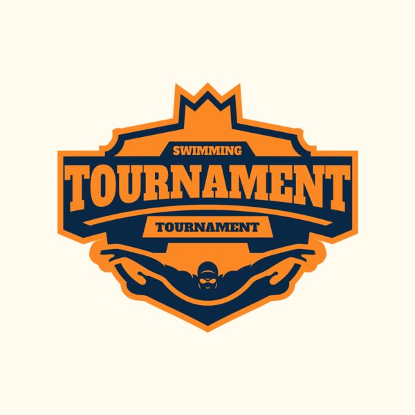Swimming Tournament logo template Thumbnail