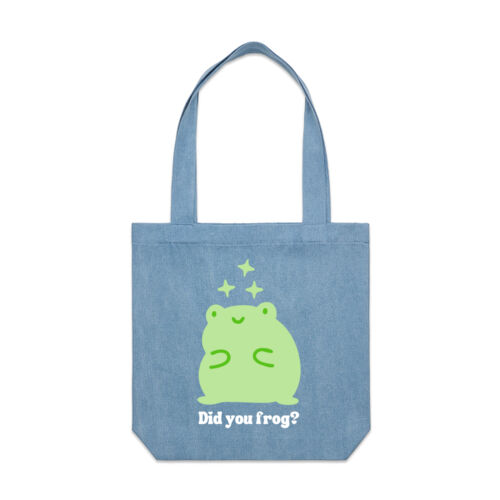 Xiaojun~ Did you frog? Denim Tote Bag Thumbnail