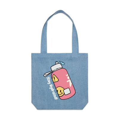 Stay Hydrated Denim Tote ~ Egg Salad Thumbnail