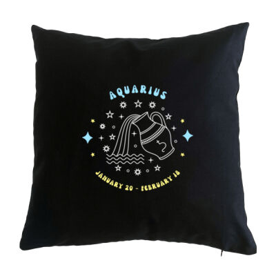 Zodiac Cushion Cover - Aquarius Thumbnail